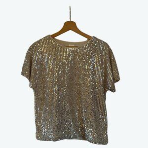 Sequin Blouse - Cream Color